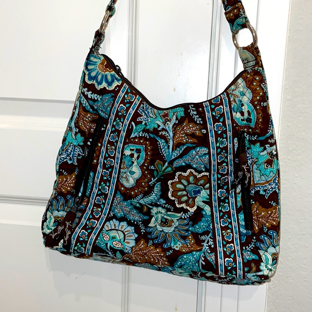 Vera Bradley Teal and Brown Paisley Handbag
